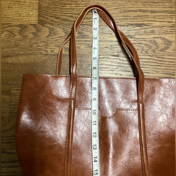 Vegan bag collection. 4 piece ensemble. Cognac Brown - Picture 14 of 16